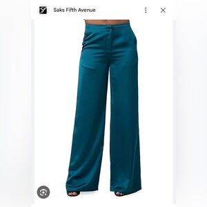 NWT Trina Turk Teal Wide-Leg Pants